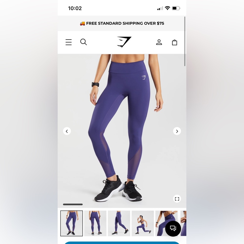 GymShark purple workout leggings